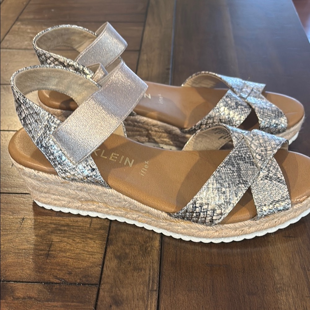 Calvin Klein Women's Snakeskin Wedge Sandals